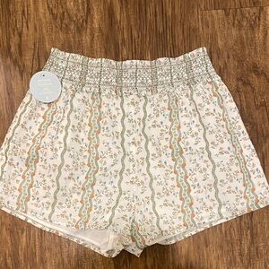 Hillhouse Indra Shorts Provence Stripe Green Multi NWT